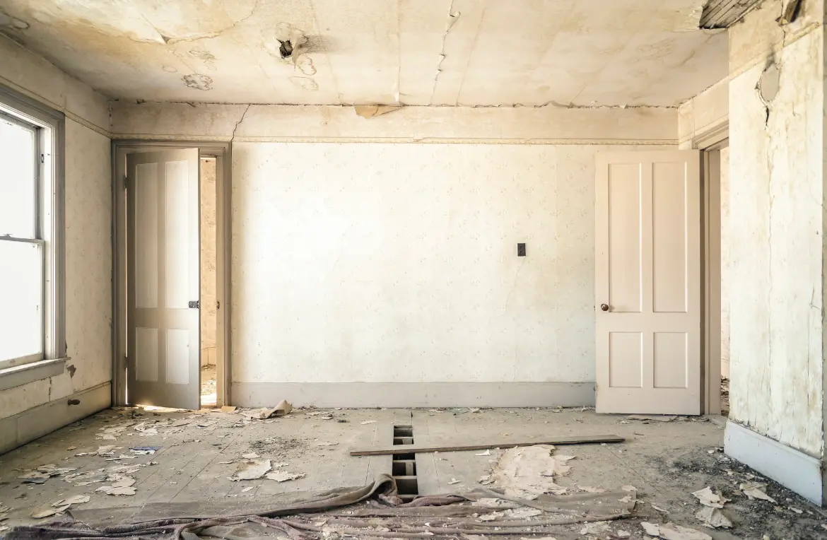 Waste disposal crew managing a cleanout project in East Liverpool