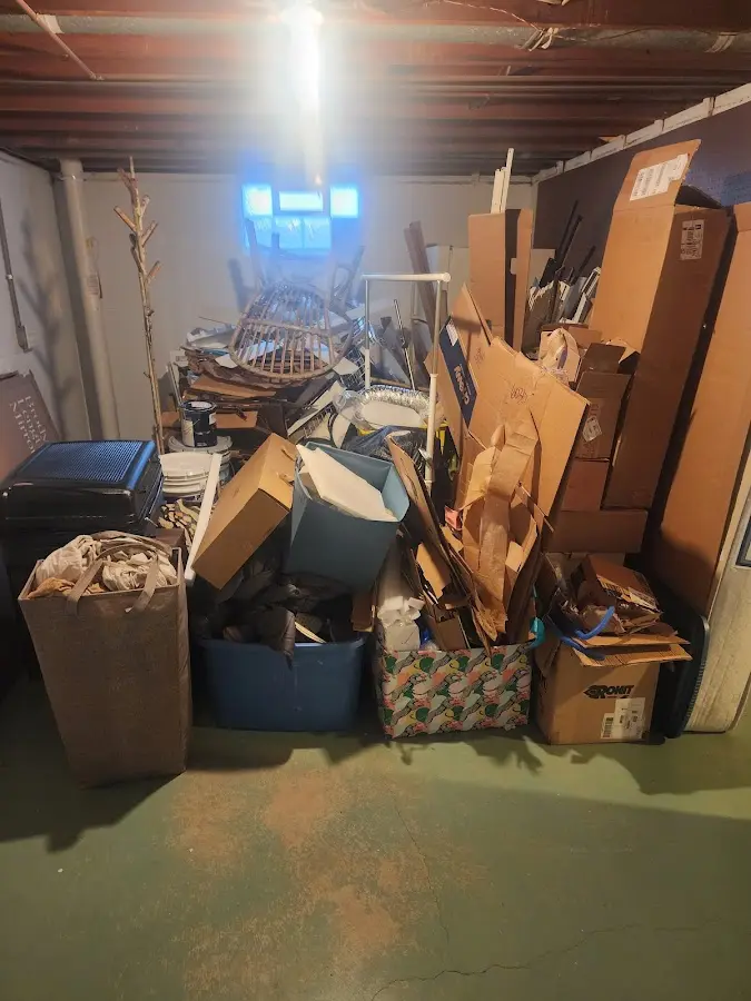 Roll-off dumpster container at job site for 20 Yard Dumpster Rental in East Liverpool